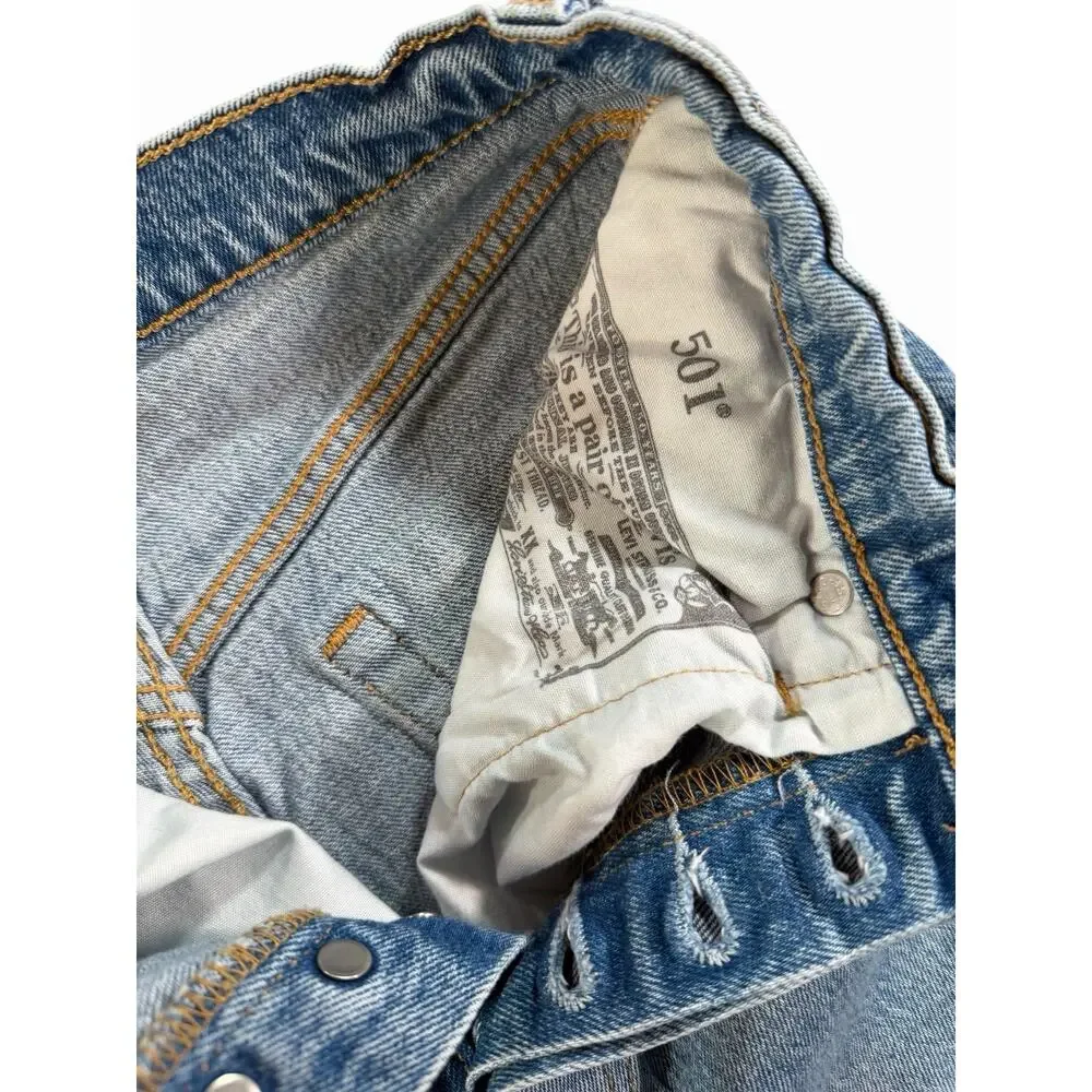 Levi’s Premium 501 Women's W26xL30 Straight Button Fly Light Wash Jeans